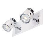 APLIQUE NIZA 2 luces Blanco/Cromo apto led