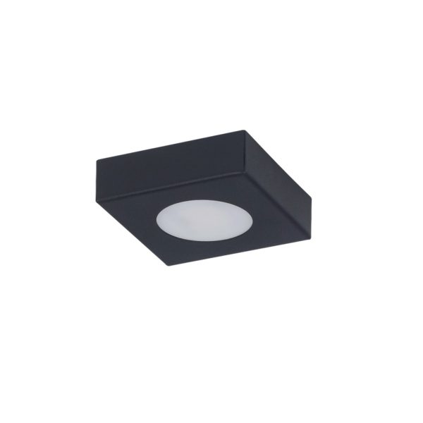 Plafón Eye 1 luz de led color negro