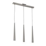COLGANTE KONOS LINEAL 3 luces Acero led