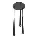 COLGANTE KONOS REDONDO  3 luces Negro led