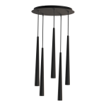 COLGANTE KONOS  REDONDO 5 luces Negro led