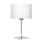 VELADOR BASE CUADRADA Cromo C/pantalla apto led