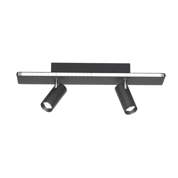 Aplique Duo 6 luces negro de led