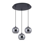 COLGANTE ARISCANI  3 luces Negro apto led