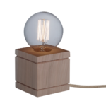VELADOR MADERA Cuadrado Natural apto Led