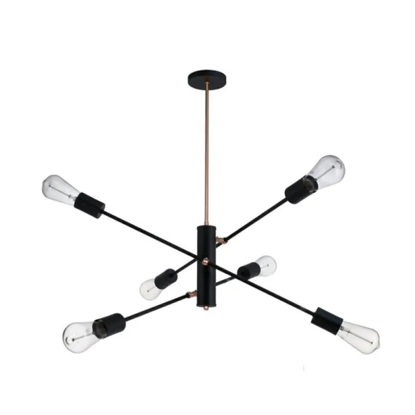 Colgante Asia negro y cobre apto led