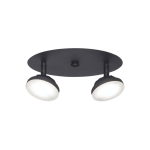 PLAFON LOLA 2 luces Negro led