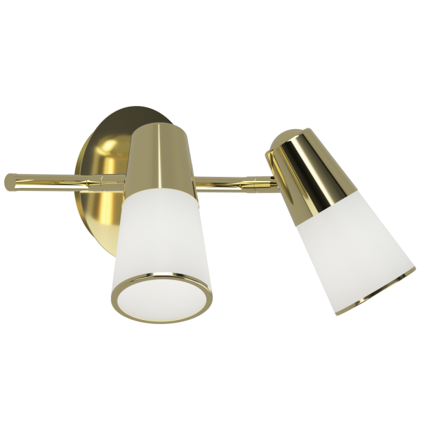 ECO+ Aplique de 2 luces Oro apto para Led
