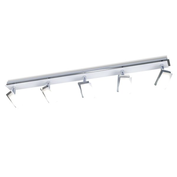 RAYO Sistema blanco/cromo 5 luces LED