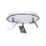 PLAFON RAYO REDONDO  3 luces Blanco/Cromo led