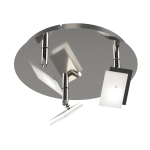 PLAFON RAYO REDONDO 3  luces Acero led