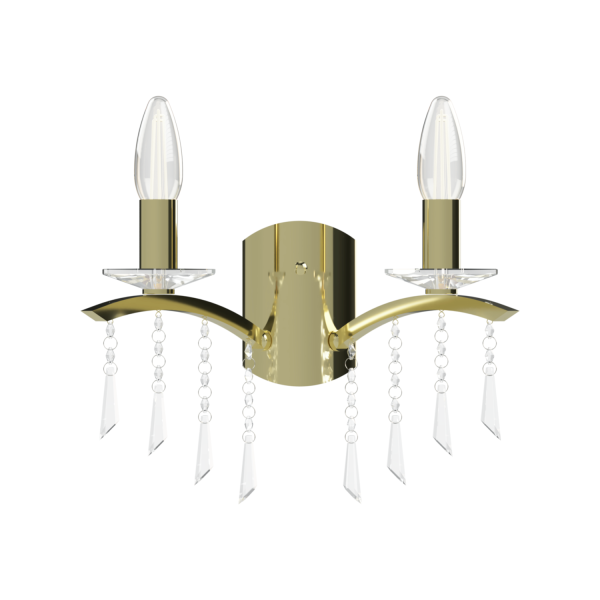 SALOME Aplique de 2 luces oro apto para Led