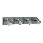 APLIQUE SILVER 4 luces Acero  apto led