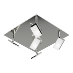 PLAFON RAYO CUADRADO 5 luces Acero led