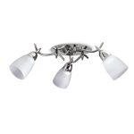 PLAFON SOL  3 luces Cromo apto  led