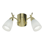 APLIQUE SOL  2 luces Oro apto led