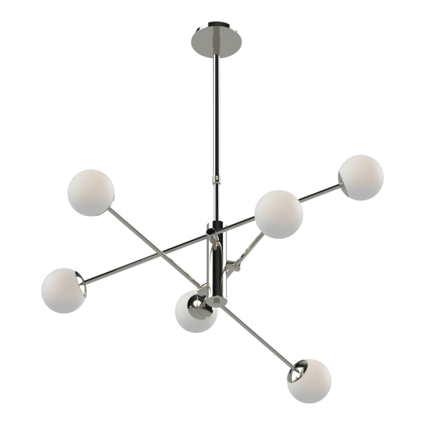 Texas Colgante 6 luces apto para led cromo