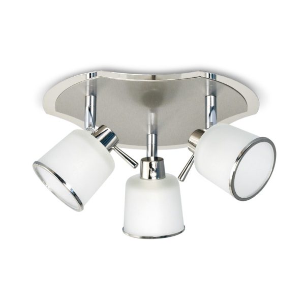 FRANCISCO Plafón 3 luces apto lámparas led