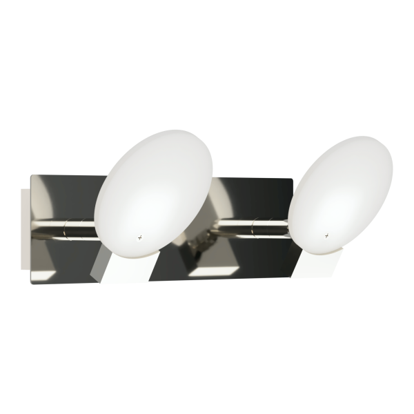 MISTERIO II Aplique de 2 luces cromo LED orientable