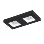 PLAFON FERREROS 2 luces led Negro