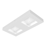 PLAFON FERREROS 2 luces led Blanco