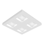 PLAFON FERREROS 4 luces led Blanco