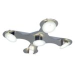PLAFON DRON  5 luces  Led cromo