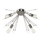 PLAFON EXPLOSION 4 luces acero apto  led