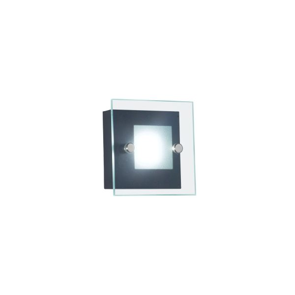 Plafón Batti 1 luz de led Negro