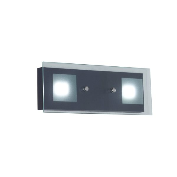 Plafón/Aplique Batti 2 luces de led Negro