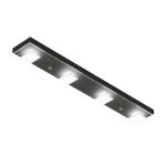 PLAFON/APLIQUE BATTI  4 luces  led Negro