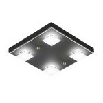 PLAFON BATTI 4 luces led Negro