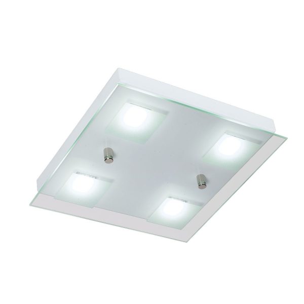 Plafón Batti 4 luces de led Blanco