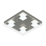 PLAFON BATTI 4 luces led cromo