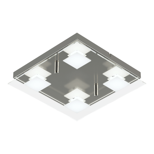 Plafón Batti 4 luces de led cromo