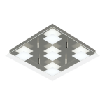 PLAFON BATTI 5 luces led color Cromo