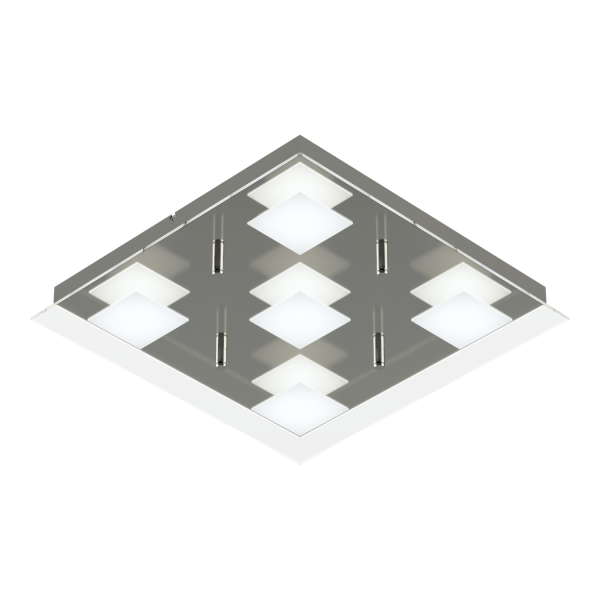 Plafón Batti 5 luces de led color Cromo