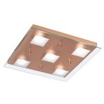 PLAFON BATTI 5 luces  led color Cobre
