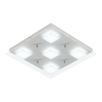 PLAFON BATTI 5 luces  led color Blanco