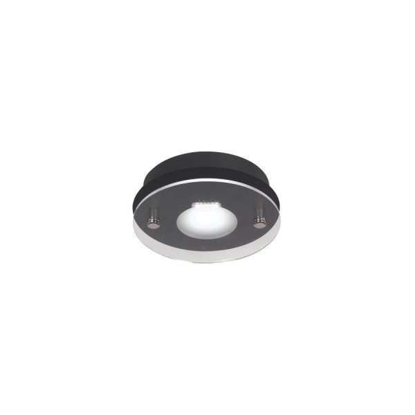 Plafon Charly 1 luz Negro con led