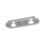 PLAFON CHARLY 2 luces led Cromo