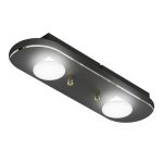 PLAFON CHARLY 2 luces led Negro