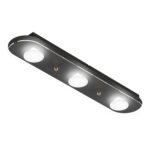 PLAFON CHARLY  3 luces  led Negro