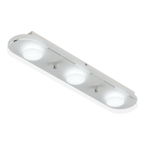 Plafon Charly 3 luces Blanco con led