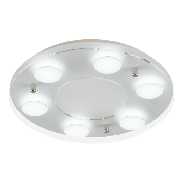 Plafón Charly 6 luces Blanco de led