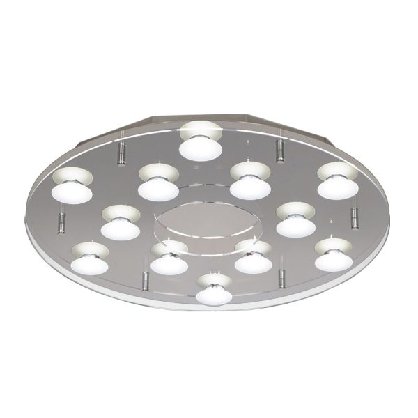 Plafón Charly 12 luces Cromo de led