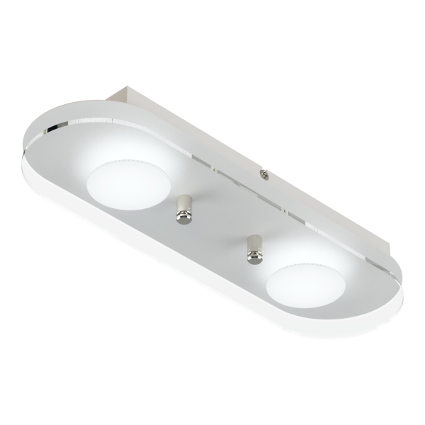 Plafon Charly 2 luces blanco con led