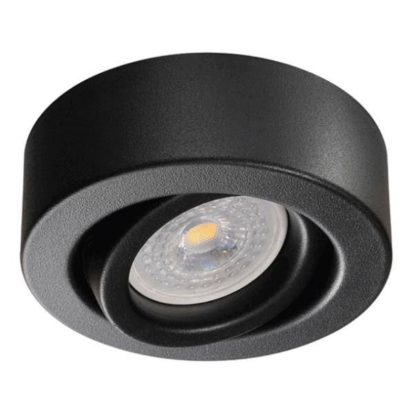 BALCONY redondo negro apto lampara led