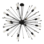 COLGANTE/ARAÑA EXPLOSION 12 luces negro apto led