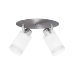 PLAFON RIO plato 2 luces acero apto led